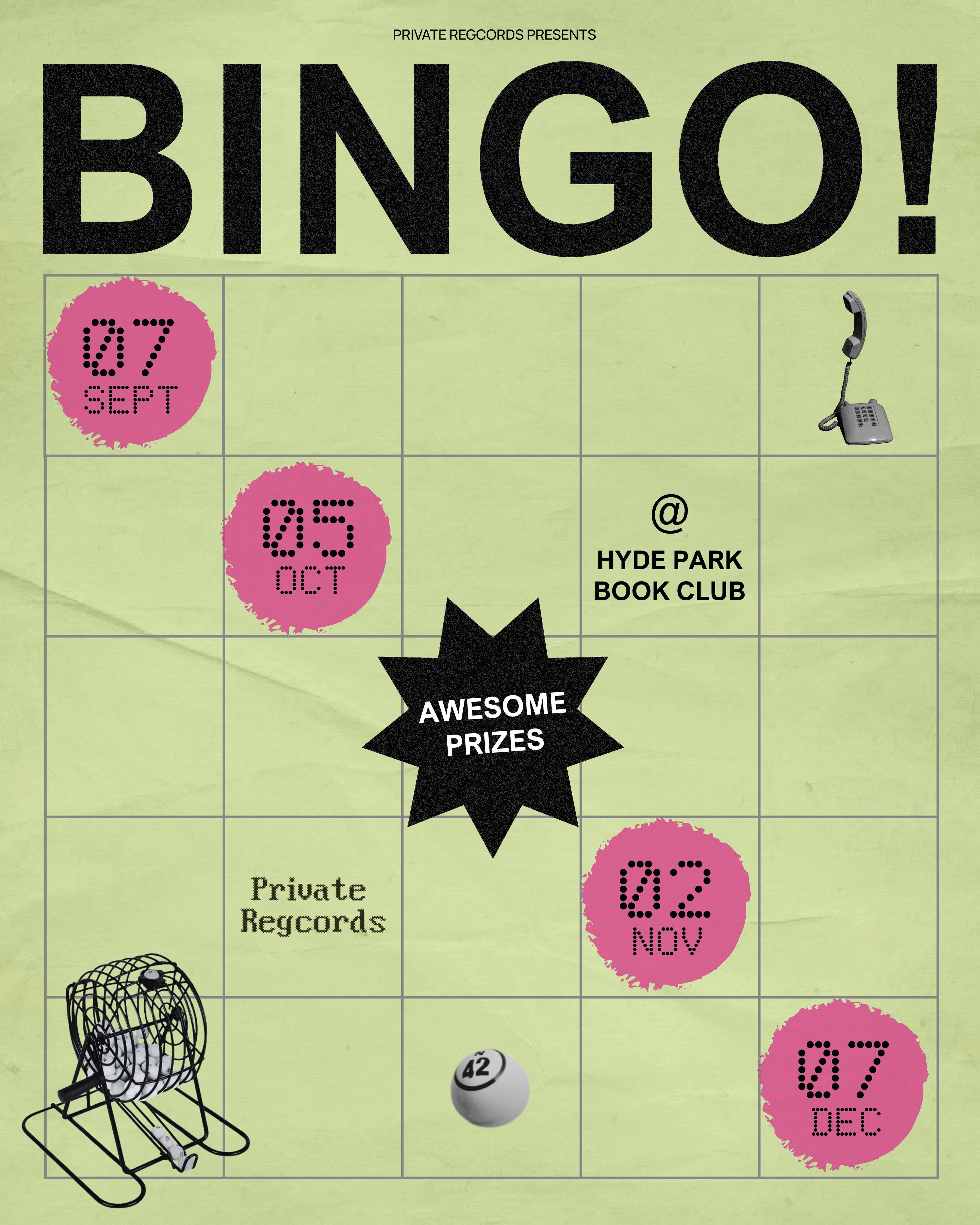 Private Regcords Bingo
