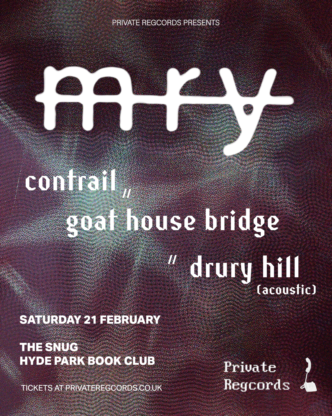 mry + contrail + goat house bridge + Drury Hill (acoustic)
