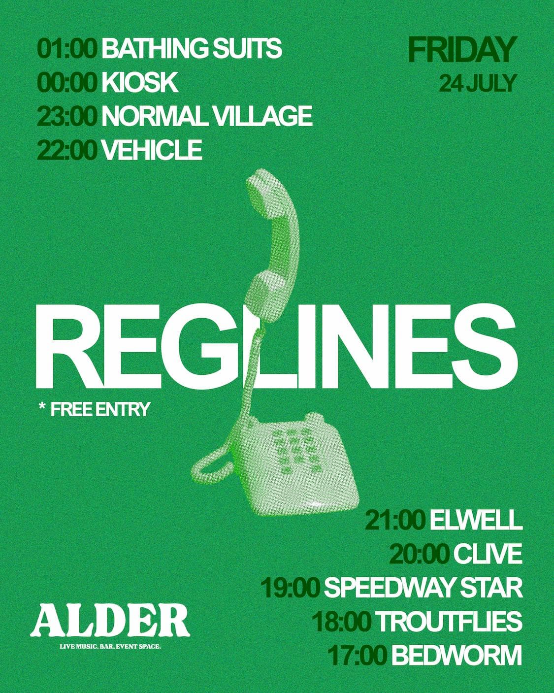 Tramlines Fringe: Reglines Friday at Adler Bar