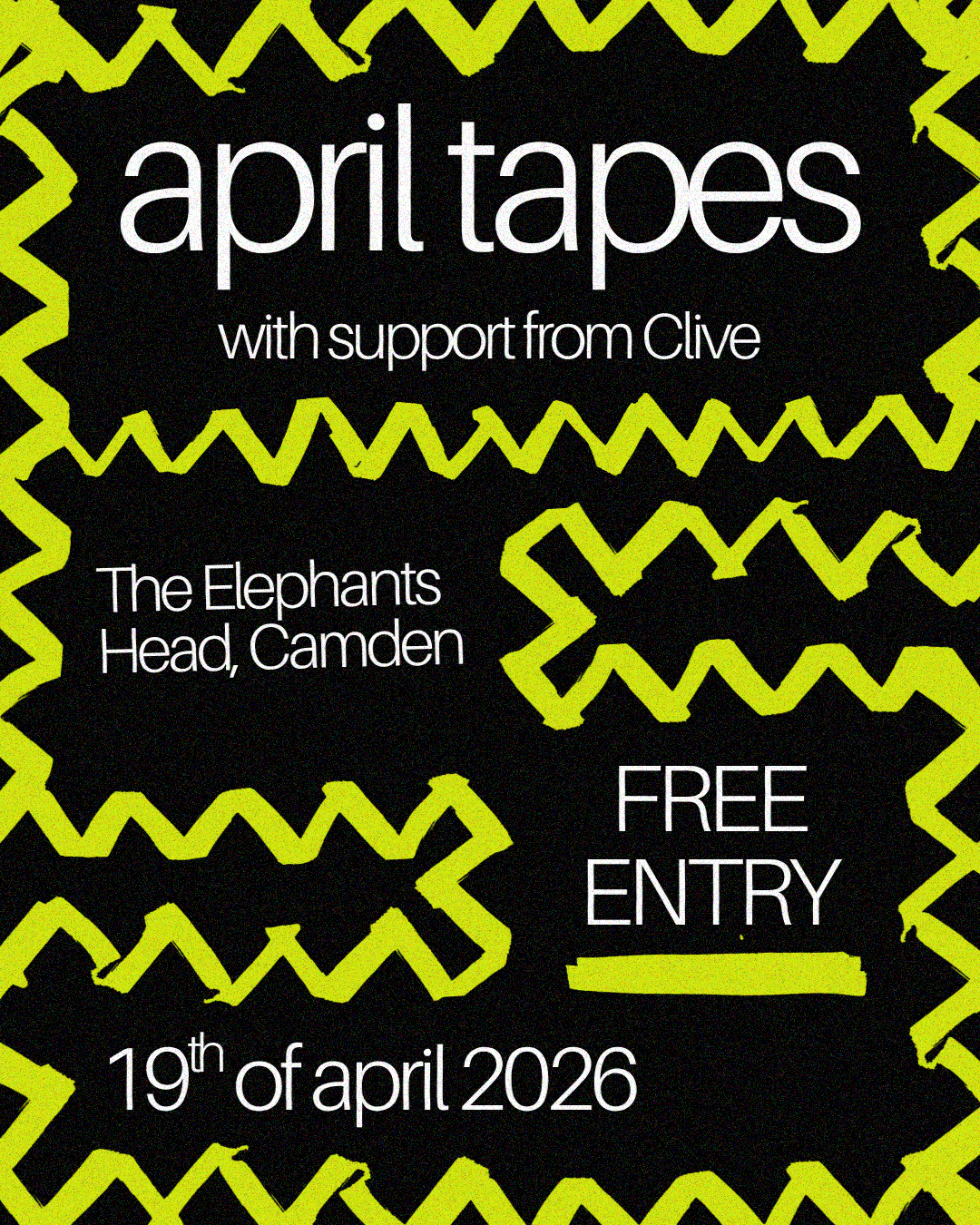 April Tapes / Clive at The Elephants Head