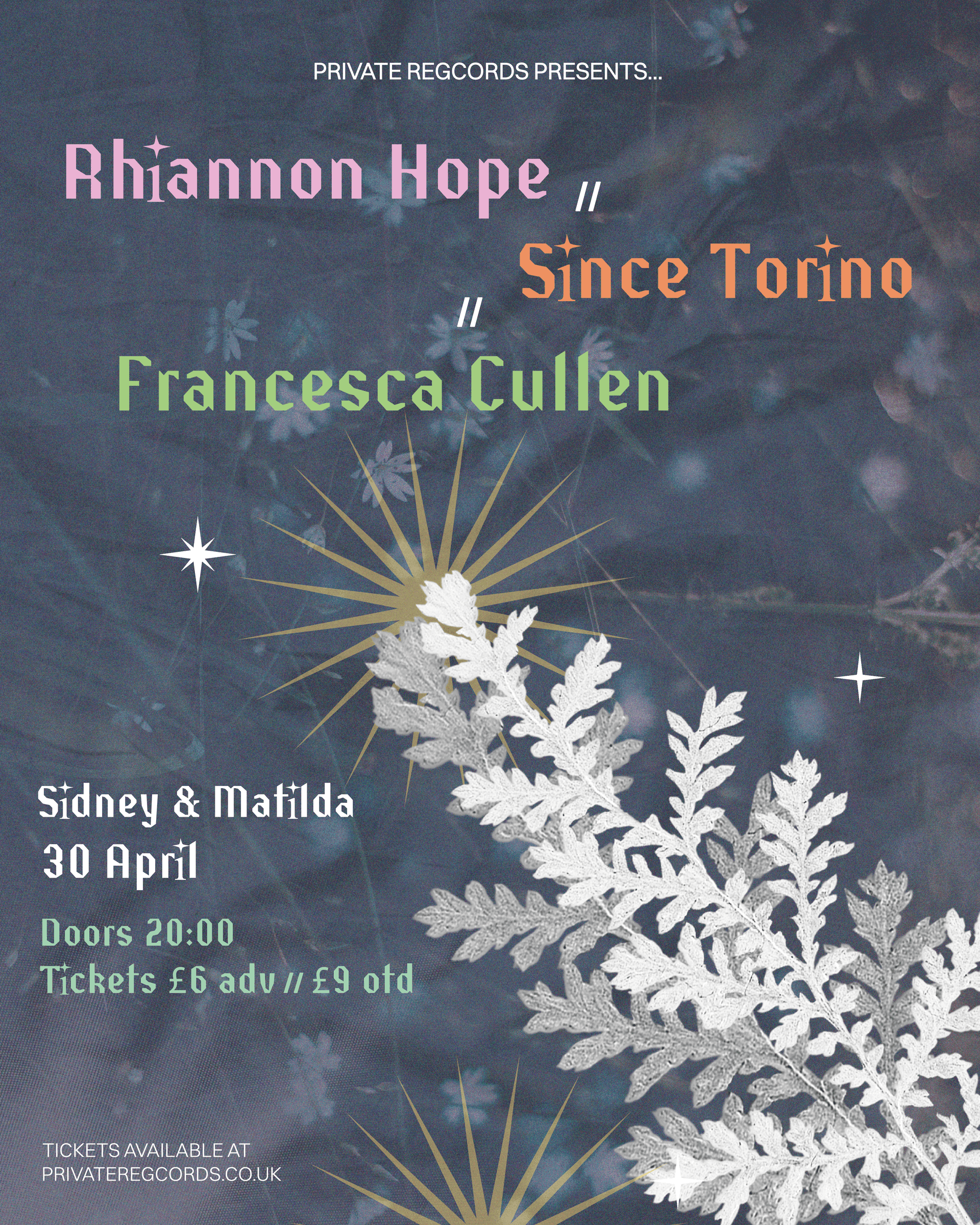 Rhiannon Hope / Since Torino / Francesca Cullen at Sidney & Matilda